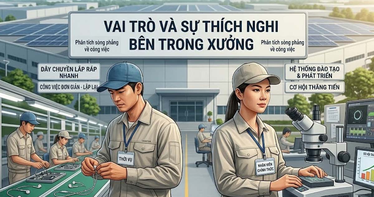 Hình ảnh miêu tả công việc Goertek (ảnh được tạo bởi AI)