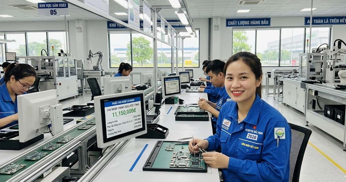 Hình ảnh minh họa công nhân Goertek Bắc Ninh (ảnh được tạo bởi AI)