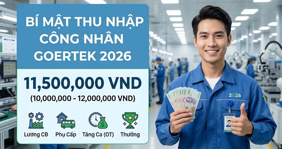 Hình ảnh minh họa thu nhập của công nhân Goertek (ảnh tạo bởi AI)