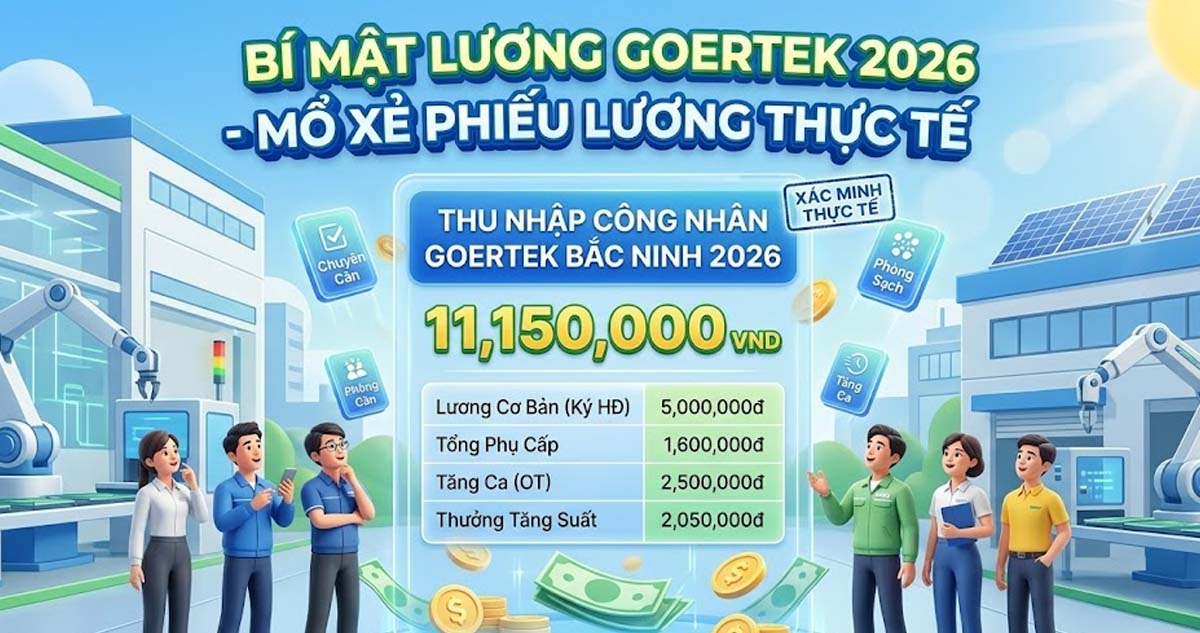Lương công nhân Goertek Bắc Ninh